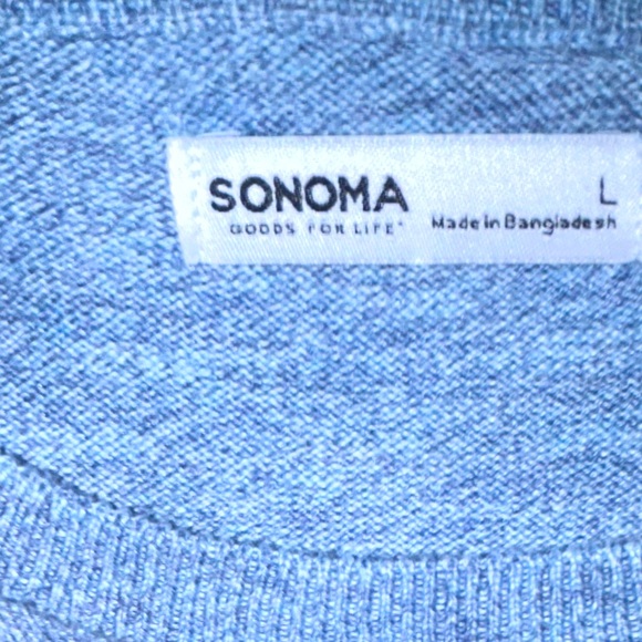 Light Blue&White Striped Sonoma Light Sweater!Men’s Large&in excellent shape! - Picture 4 of 4
